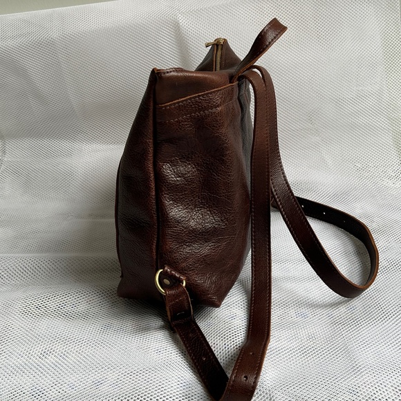 Portland Leather Goods PLG Backpack Rugged Handmade Front Pocket Reddish Brown - Picture 11 of 12